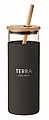 Glass tumbler 450ml bamboo lid