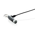 Globix RCS recycled plastic USB re-chargeable keychain torch, black