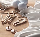 Golf accessories set in pouch