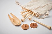 Golf accessories set in pouch