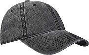 Grafton 6 panel washed cap, solid black