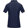 Graphite short sleeve women’s GOTS organic polo, navy, M