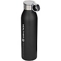 Grom 650 ml RCS recycled stainless steel water bottle, solid black