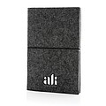 GRS certified recycled felt A5 softcover notebook