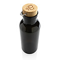 GRS RPET bottle with FSC bamboo lid and handle