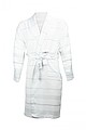 Hamam bathrobe, white/grey, 500 gr. XXL/3XL