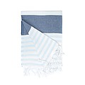 Hamam Marine Towel, 100% cotton, 100x180 cm. Navy / Light Blue
