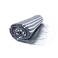 Hamam Sultan Towel, anthracite/white, 100 x 180cm