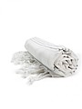 Hamam Sultan Towel, white/grey, 100 x 180m