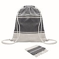 Hammam towel drawstring set, blue