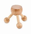 Hand held massager in wood