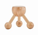 Hand held massager in wood