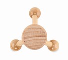 Hand held massager in wood