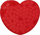 Heart plastic mint card.Red