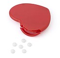 Heart plastic mint card.Red