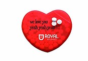 Heart shape peppermint box, red