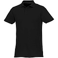 Helios short sleeve mens polo, black, S