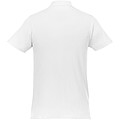 Helios short sleeve mens polo, white, M