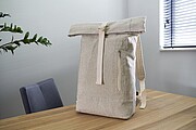 Hemp (280 gr/m2) rolltop backpack Margarete