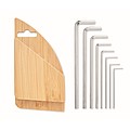 Hex key set in bamboo holder