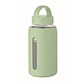 High borosilicate glass bottle, mint green
