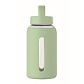 High borosilicate glass bottle, mint green