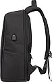 High-quality backpack with USB port, black