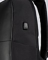 High-quality backpack with USB port, black