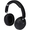 Hoggar recycled plastic over-ear foldeable ANC and ENC headphones, solid black