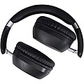 Hoggar recycled plastic over-ear foldeable ANC and ENC headphones, solid black