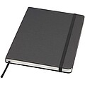 Holm A5 stone paper hard cover notebook with lined pages, solid black