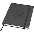 Holm A5 stone paper hard cover notebook with lined pages, solid black