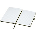 Honua A5 recycled paper notebook with recycled PET cover, forest green