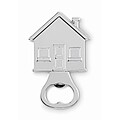 House shape bottle opener, matt silver