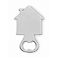 House shape bottle opener, matt silver