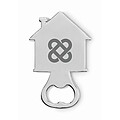 House shape bottle opener, matt silver