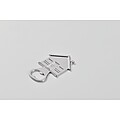 House shape bottle opener, matt silver