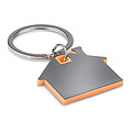 House shape plastic key ring