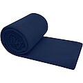 Huggy fleece plaid blanket with carry pouch 220x250 cm, navy