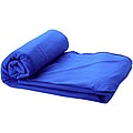 Huggy fleece plaid blanket with carry pouch, royal blue