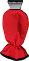 Ice scraper and polyester glove.Red