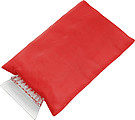 Ice scraper in fleece glove.Red