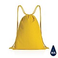Impact AWARE™ recycled cotton drawstring backpack 145g