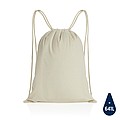 Impact AWARE™ recycled cotton drawstring backpack 145g
