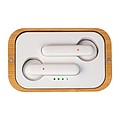 Inearphones in a bomboo box