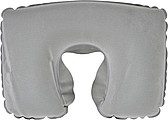 Inflatable soft travel pillow, grey