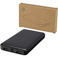 Intan 10.000 mAh 10W recycled plastic power bank, solid black