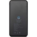 Intan 10.000 mAh 10W recycled plastic power bank, solid black