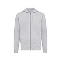 Iqoniq Abisko recycled cotton zip through hoodie, heather grey, size XXS