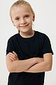 Iqoniq Koli kids lightweight recycled cotton t-shirt, black
